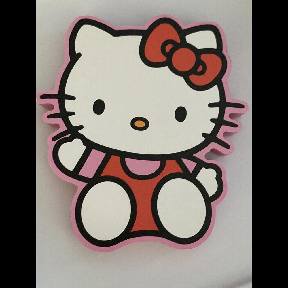 New Hello Kitty Wood Wall Art Picture Or Standing Sign 8” Plaque